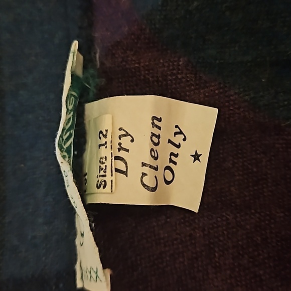 VTG PRESTIGE OF BOSTON Rainbow Check Accordian Pleated Land Girl Wool Skirt - Picture 8 of 8